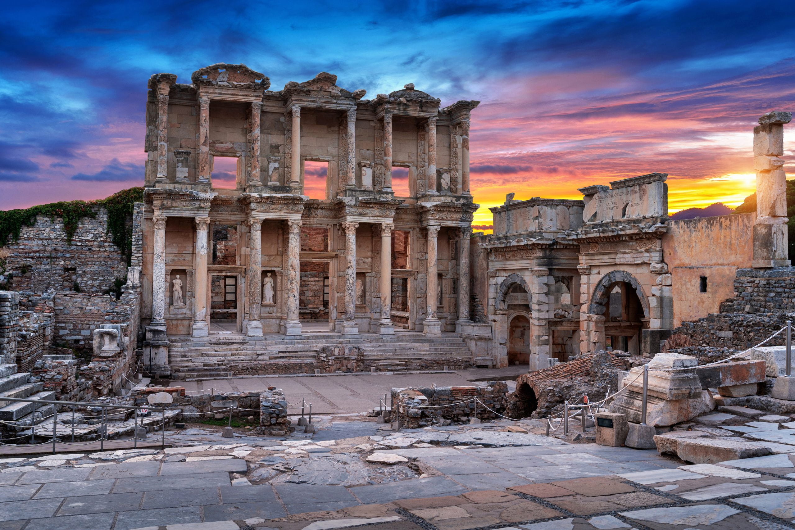 Celsus Library at Ephesus, ancient city in Izmir, Turkey
